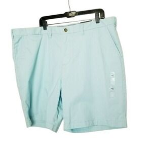 Tommy Hilfiger‎ NWT TH Flex Golf Shorts Light Blue Flat Front 42 Minimal Preppy